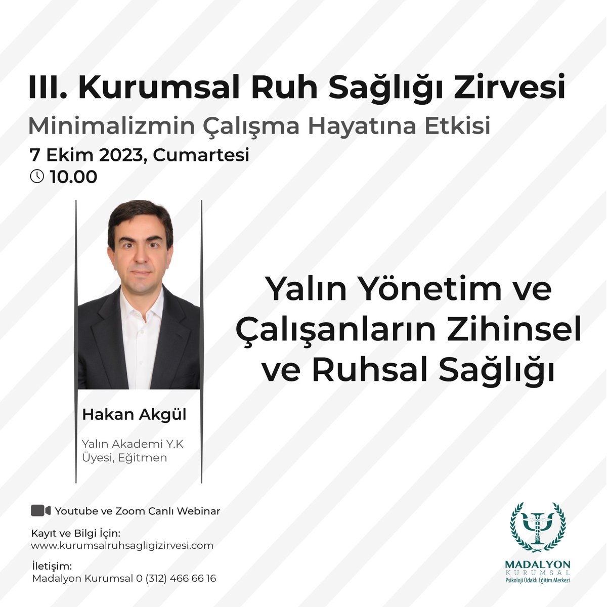 Etkinliğin tüm detayları için: kurumsalruhsagligizirvesi.com 'u ziyaret edebilirsiniz.

#kurumsalruhsagligi #liderlik #işhayatı #eğitim #onlineeğitim #ruhsağlığı #minimalizm