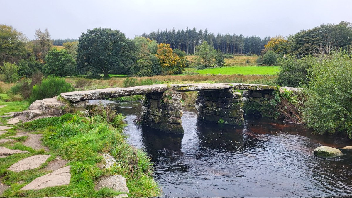 JamesEAlbone's tweet photo. Lovely clapper bridge at Postbridge, Devon. The finest in the county according to the scheduled monument list entry https://t.co/rHMiz0hvD2 https://t.co/rT0K6CBbpr