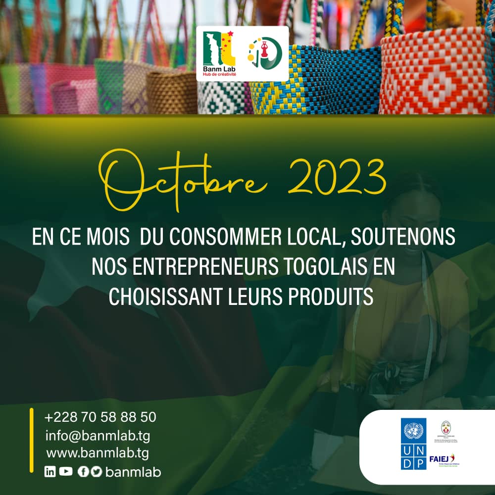 En ce mois du consommer local au Togo, choisissons de soutenir nos entrepreneurs togolais ! 🇹🇬 Chaque achat local renforce notre économie et encourage l'innovation. 
Faisons ensemble de ce mois une célébration de la fierté togolaise. 
#ConsommerLocal  #SoutenonsNosEntrepreneurs