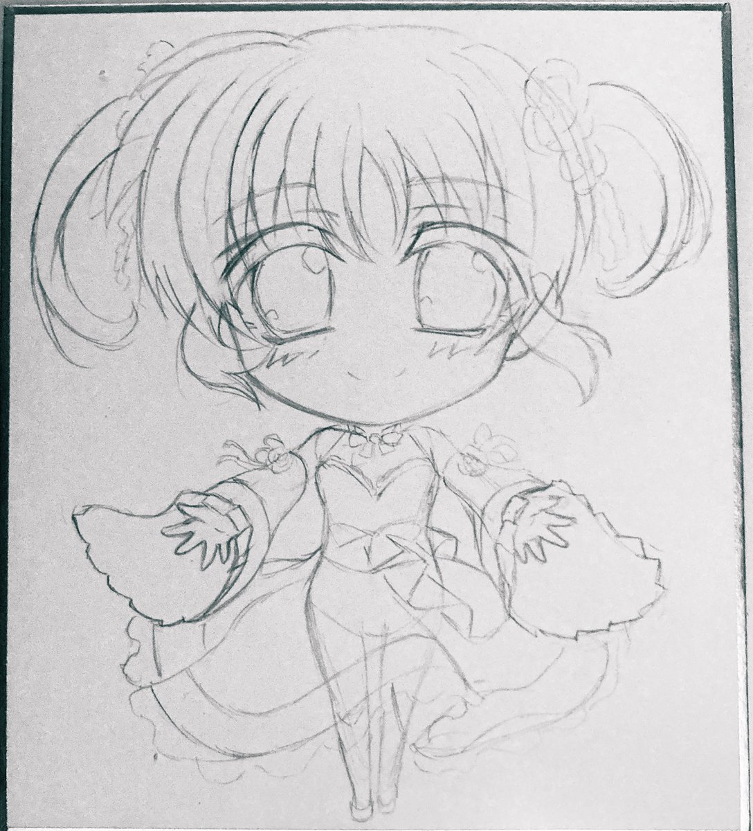 デフォルメで今回のリリカルストア
衣装のなのはちゃん描き始めてますが
今回むず過ぎるw

ちゃんとグッズとかで衣装見てからじゃ
無いと他の子描くの大変ですわε-('∀`; ) 