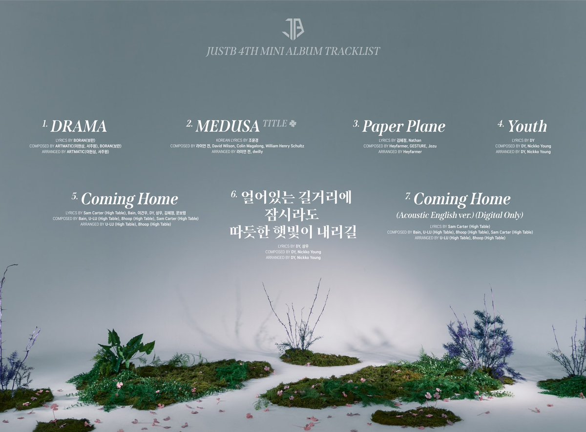 JUSTB_Official's tweet image. JUST B 4th MINI ALBUM ÷ (NANUGI)
Track List

#JUSTB #저스트비
#NANUGI #나누기 #MEDUSA #메두사 #2023_10_09_6pm