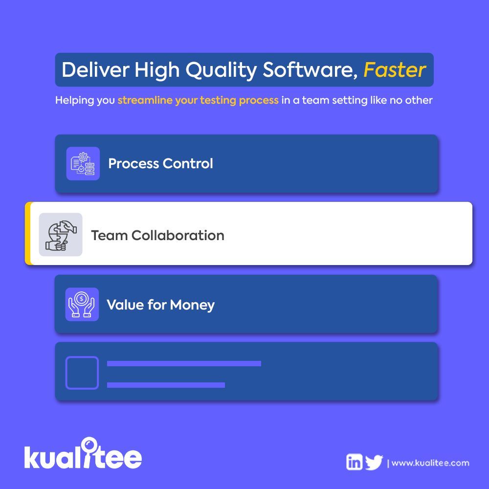 Kualitee's tweet image. Kualitee helps agile teams work faster and better. It is user-friendly and has features that make it easy for teams to collaborate and track their progress.

buff.ly/436zx7K 

#Kualitee #agile #testingteams #collaboration #userfriendly #software #testmanagement #ALM