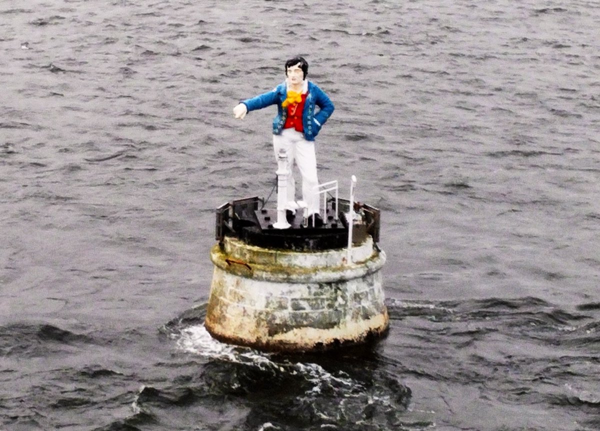 The Metal Man is a  cast iron statue of a Royal Navy petty officer. It was cast in 1819 by Thomas Kirke in London. It has an identical twin beacon in Tramore, County Waterford. #choosesligo #sligo