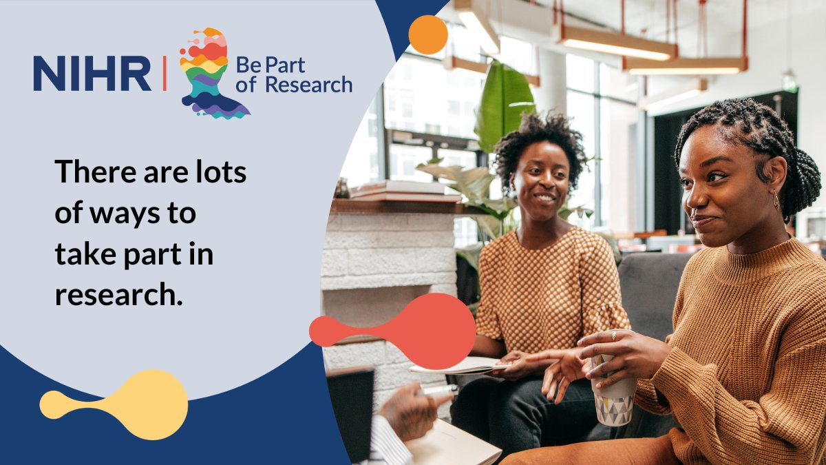 In 2020/21, more than 1.3 million people took part in research – do you want to join them?

There are lots of ways you can get involved, from taking part in a research study to volunteering.

Find out more here ➡️ bepartofresearch.nihr.ac.uk
