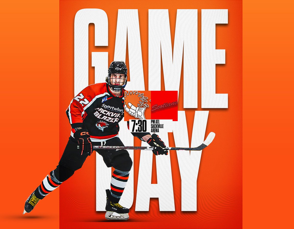 It’s Gameday! 
We take on the Pictou Scotians tonight! 
📍 Sackville Arena
🕒 7:30pm
 📺 Sackville Blazers official Facebook

We will be accepting food or monatary donations tonight in support of FX fights hunger! #NoOneGoesHungry