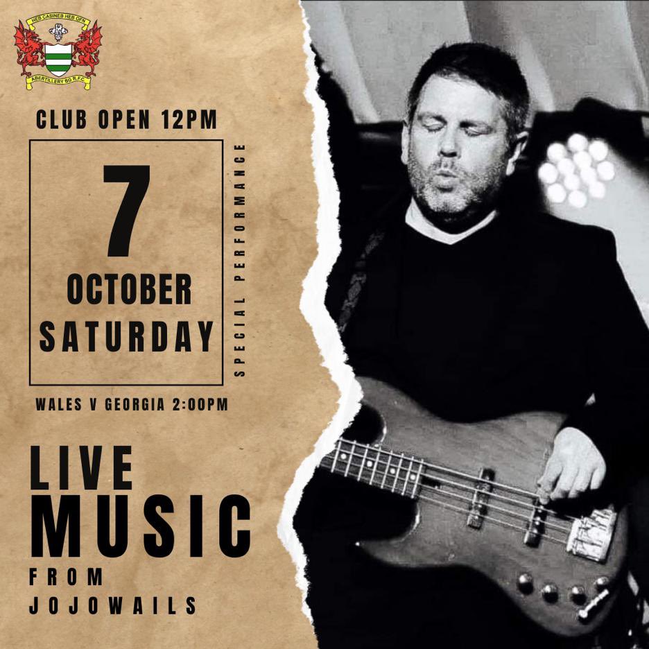 This Saturday at the club: 

Opens at 12pm 🍻
Wales 🏴󠁧󠁢󠁷󠁬󠁳󠁿 Vs Georgia 🇬🇪 2pm kick off 
Live music from Jojowails 5-7pm 🎤💃🕺🏼
Ireland 🇮🇪 Vs Scotland 🏴󠁧󠁢󠁳󠁣󠁴󠁿 8pm kick off 

It’s lined up to be a great day 💚💚