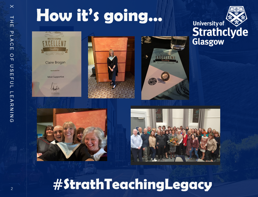 StrathEDU's tweet photo. Today's #StrathTeachingLegacy features our award winning primary education Teaching Fellow, Claire Foy @ClaireFoy10. Claire is such a light in our Institute, a friend and mentor to all she works with. Read more about her story here... #WorldTeachersDay https://t.co/F40Q1urVSC