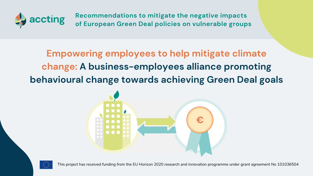 🤔 How can businesses empower employees to become agents of change?

In this 🆕 factsheet <a href="/ACCTING_EU/">ACCTING</a> provides a framework for companies to promote inclusiveness and #GreenDeal policies within their own workforce.

Dive into our insights &amp; recommendations: accting.eu/accting-factsh…