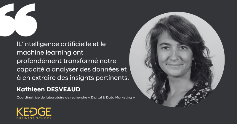 KedgeBS's tweet photo. #Analyse 🔬 | Kathleen Desveaud (@Kathdesveaud) – coordinatrice du laboratoire de recherche Data &amp; Digital Marketing – a accepté de faire un point sur l’année écoulée et sur les grands enjeux du secteur de la #data 👩‍💻.