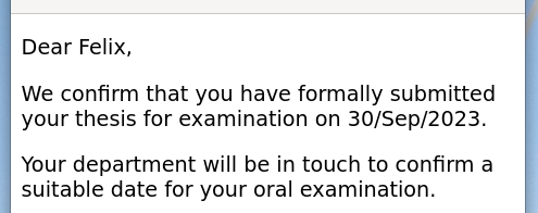 FelixVuo's tweet photo. Well, that finally happened. Phew.
#PhD https://t.co/MtXpg3msWN
