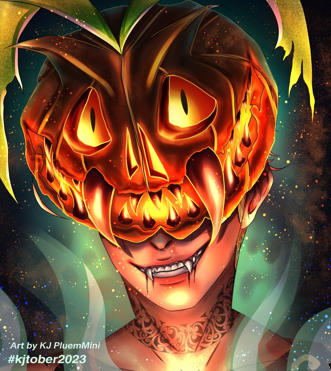 KJPluemMini's tweet photo. DAY 1 Pumpkin 
Art challenge 
#kjtober2023 https://t.co/5usjJ6kv1o