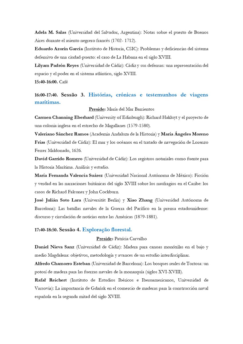 lilysan86's tweet photo. 🥁🥁🥁 #Programa académico del VII Simposio Internacional de Historia y Arqueología Marítimas "Mares y oc��anos en la historia global" 🌊👇
📆23-25 de octubre de 2023
 📍Universidad Nova de Lisboa - Museo de Marina 
Evento #presencial 
@PAIDI_HUM313 https://t.co/TNUd8ARI6c