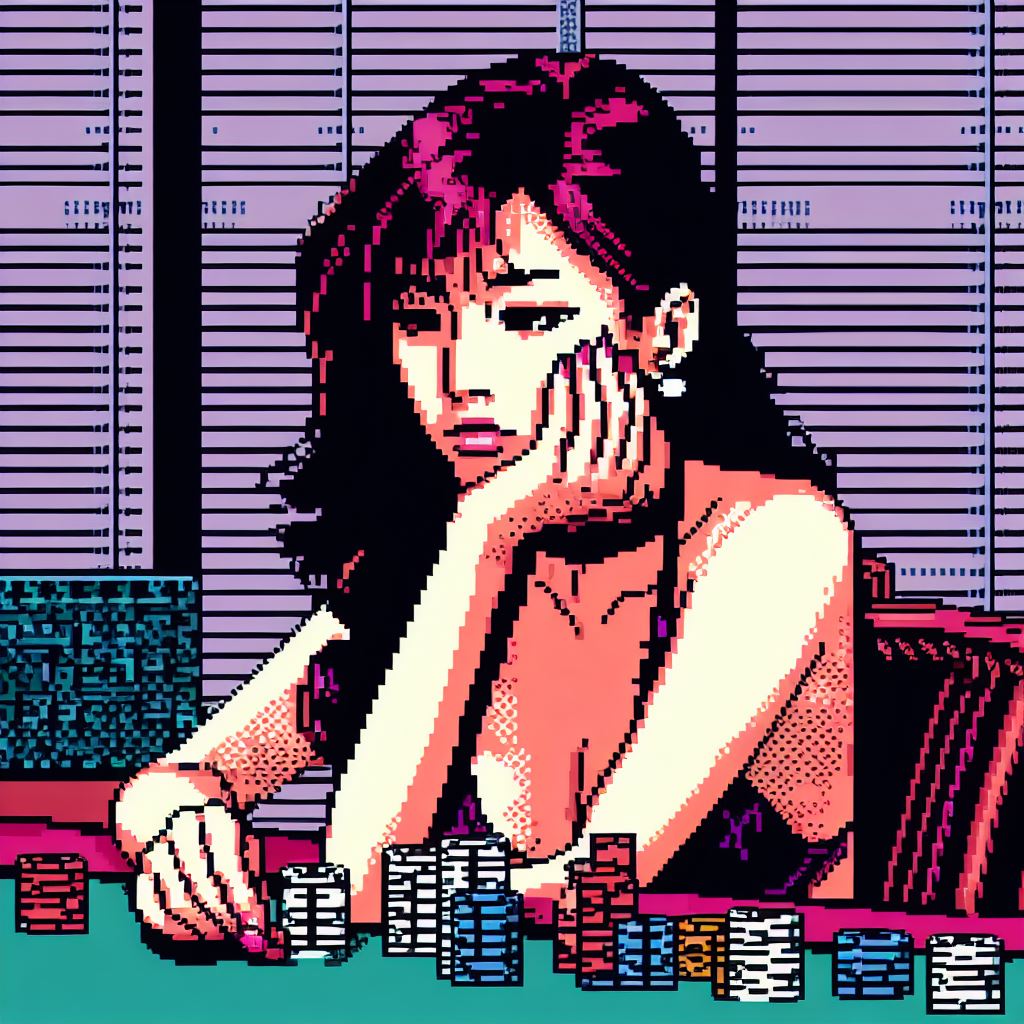 DigitalLumen's tweet photo. Dalle3 Pixel art. Poker.  #dalle3 #aiartwork #aiart https://t.co/ypl4KtavqG