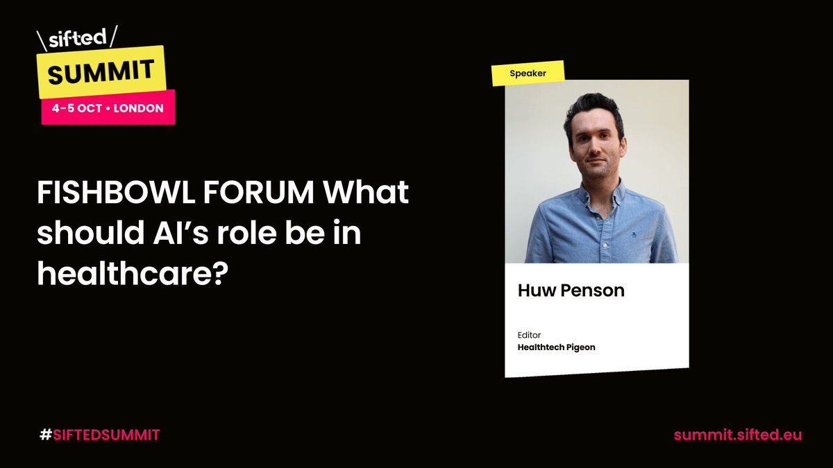 This Wednesday at @SiftedEU Summit, <a href="/HTpigeon/">Healthtech Pigeon</a> is hosting a meet-up 👀

How can we overcome AI’s limitations and biases? Join the fishbowl, where we’ll be swapping insights in an interactive format, at 13:40-14:40.

summit.sifted.eu

#healthtech #AI