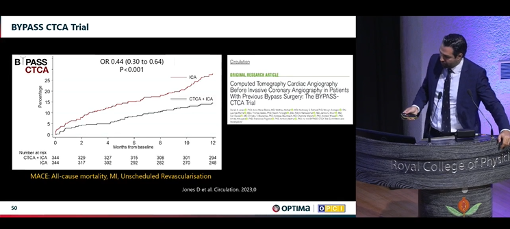 Zill_cardio's tweet photo. #BypassCTCA Trial
👉 RCT of post-CABG patients undergoing ICA alone 🆚CTCA before ICA
👉 For patients with previous CABG, CTCA before ICA leads to ⬇️ in procedure time, CIN & 1⃣ yr MACE, with improved patient satisfaction as compared to ICA alone.
#OptimalPCI 2023 @OptimaCTO https://t.co/uQZPyP9ECC