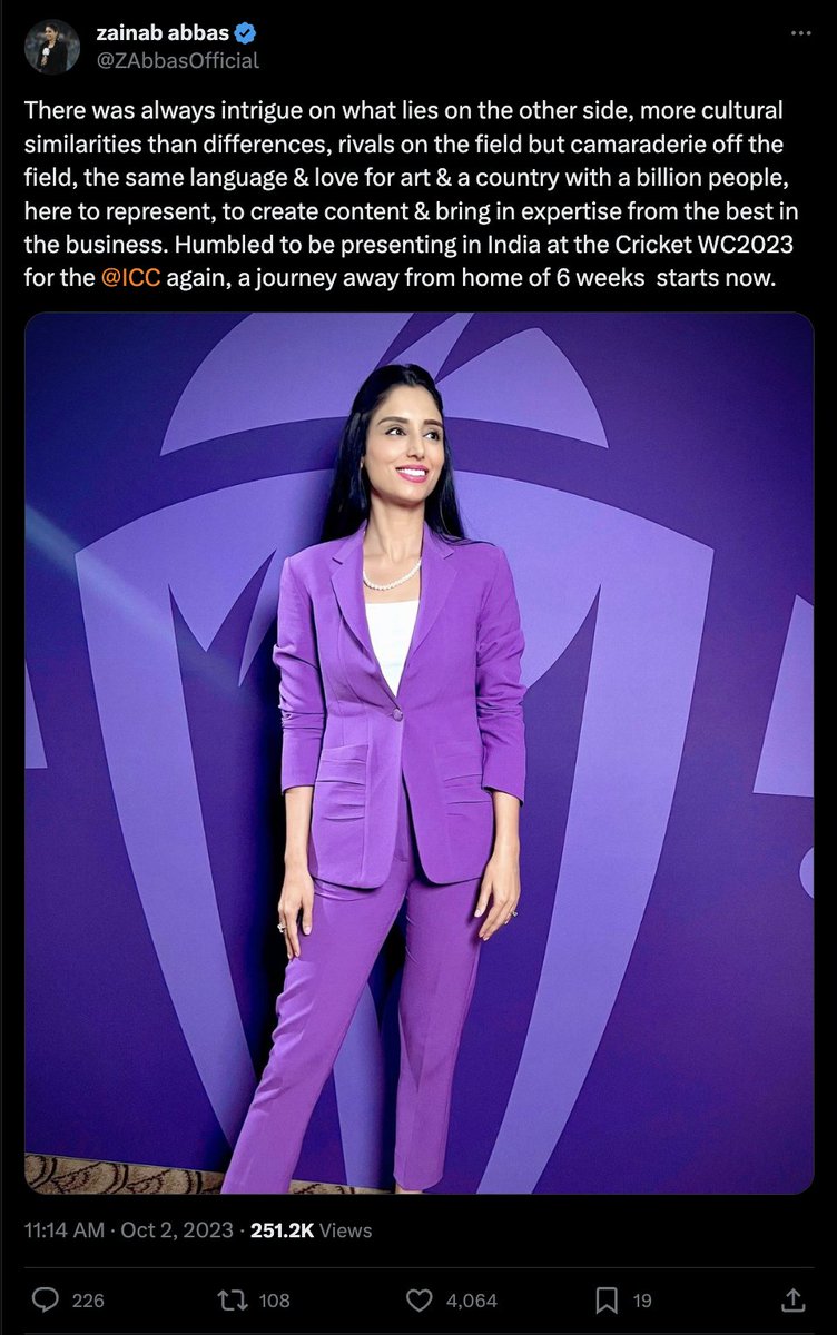 YearOfTheKraken's tweet photo. A Rabid Hindu Hater from Pakistan is among the ICC presenters for the World Cup

Shameful https://t.co/2sezuNbafl