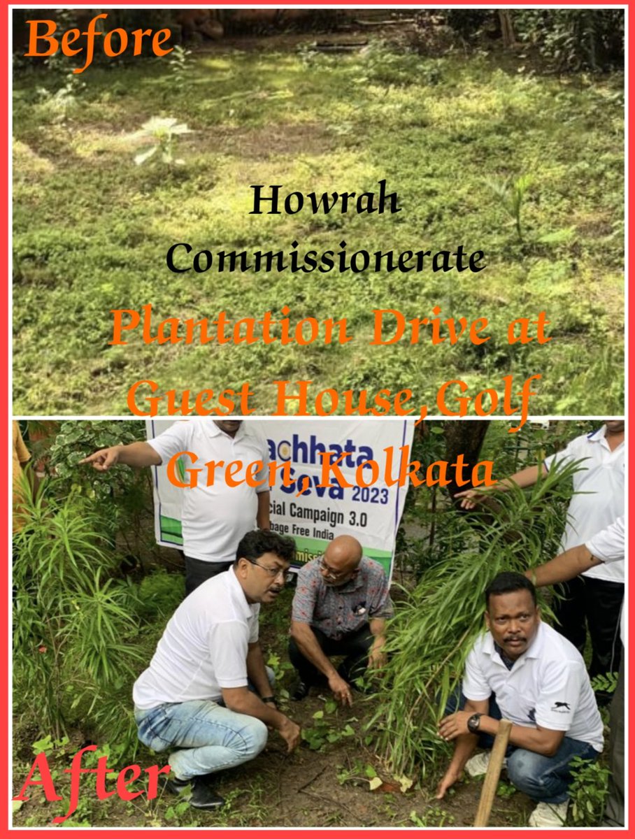 CgstHowrah's tweet photo. As a part of SHS &amp; Shramdhaan &amp; Jan Bhagidari, plantation drive was conducted by Howrah GST Comm'te on 02.10.23 at Departmental Guest House,Golf Green,18/2,Uday Sankar Sarani, Kolkata.
#SwachhBharat
#SwachhBharat
@Finminindia1 @DARPG_GoI @officeofPCM @nsitharamanoffc
@cbic_india https://t.co/U6w1lnRJYV