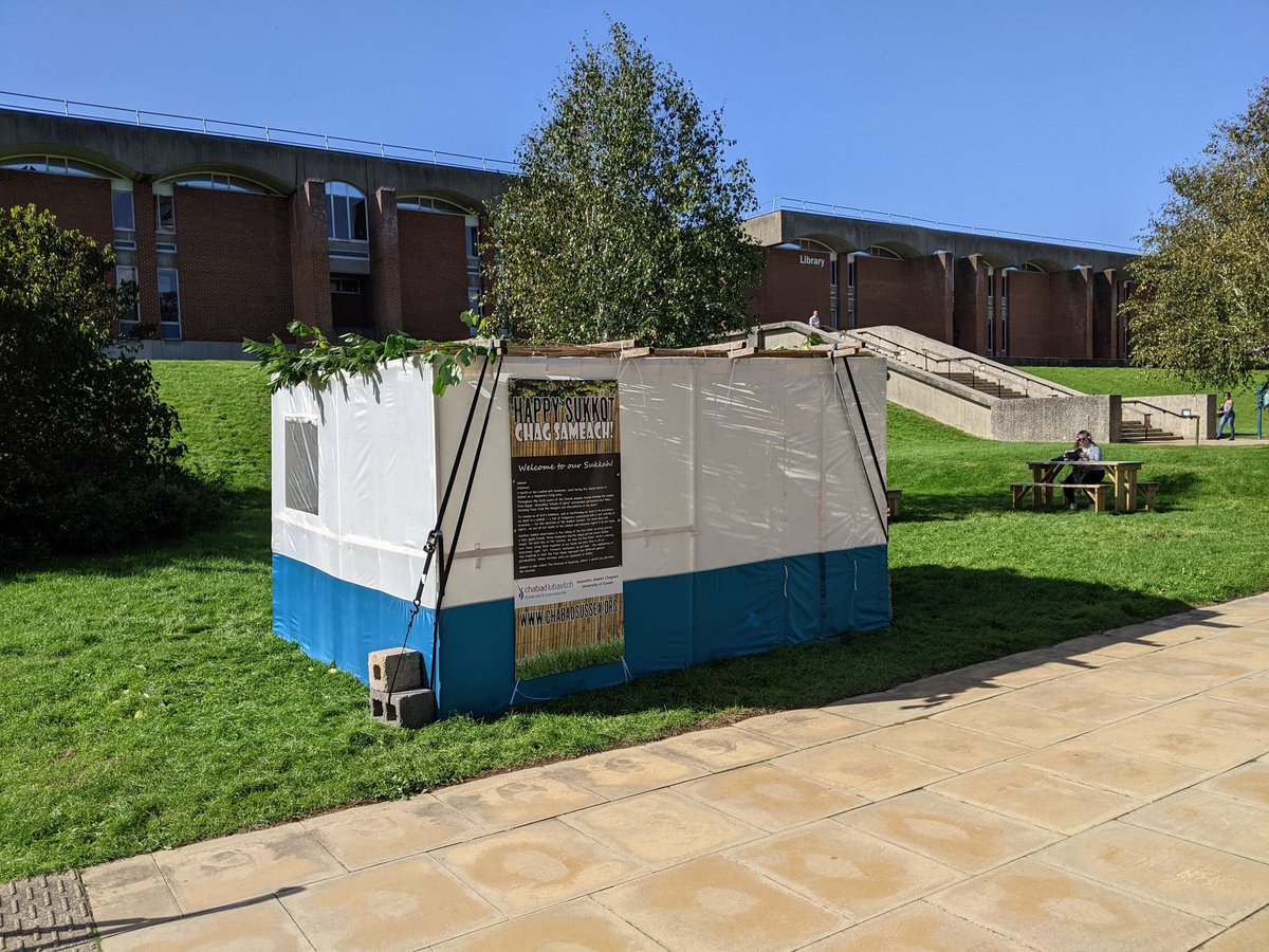 #Sukkah open today <a href="/SussexUni/">University of Sussex</a> <a href="/USSU/">University of Sussex Students' Union</a> 11:30AM-3:00PM.
Sharing the joy of this special Jewish festive season with the Jewish and wider university community.
#Sukkot #ChagSameach