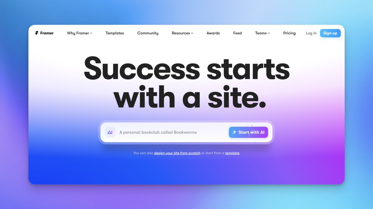 Top 3 tools and websites of the week #109

 🗝 <a href="/framer/">Framer</a>: Start your dream site with AI.

Founder: <a href="/koenbok/">Koen Bok</a> 

🗣 <a href="/justmoteHQ/">Mote</a>: Build relationships with fast, friendly voice notes &amp; feedback.

Founders: Will Jackson &amp; Alex Nunes

📊 <a href="/f_l_o_u_r_i_s_h/">Flourish</a>: An easy-to-use tool for beautiful
