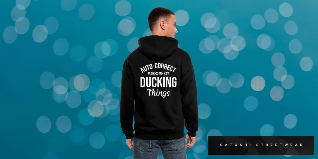 boreduplanders's tweet image. Autocorrect can be a real quack sometimes, but this 'Autocorrect Makes Me Say Ducking Things' hoodie is here to make you smile! 😆 Get one today and share the laughter! satoshi-streetwear.myspreadshop.com/vintage+autoco…  

#FunnyTee #AutocorrectFails #TextingHumor #ShopNow #DuckingThings #hoodies #shirts