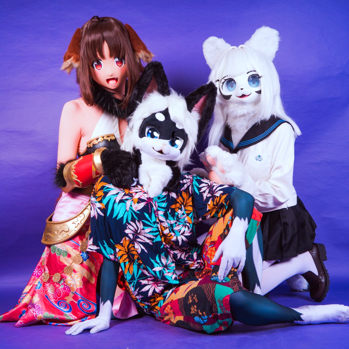 vincent31010's tweet photo. Meet new friends ~ kig and zentai 
🦊@Hayate8876 🐯@enboy7044 

🐱#Sunyo https://t.co/cg3q9COnKS