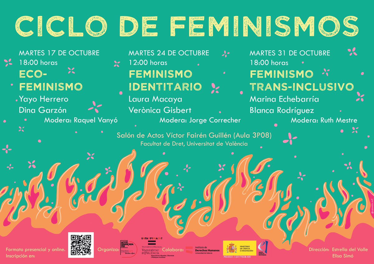 ❤️‍🔥 Anunciamos la celebración del CICLO DE FEMINISMOS de la Universitat de València, organizado junto a mi querida <a href="/_violetteelisa/">Elisa Simó</a>. Nos reuniremos los martes de octubre para hablar sobre diferentes formas de entender el feminismo. Os sigo contando👇🏽👇🏽👇🏽👇🏽