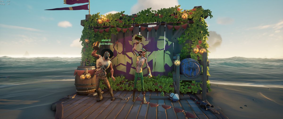 3amoorzi's tweet photo. It is after all, Sea of Friends.. #SeaOfThieves #BeMorePirate #CommunityWeekend @SeaOfThieves https://t.co/zo8UEEsfBL