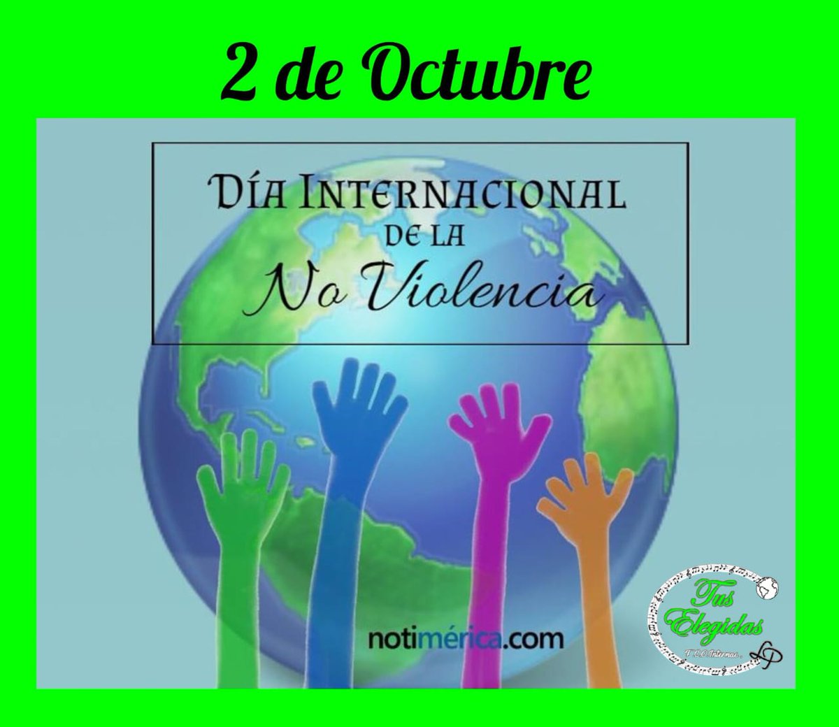 tuselegidasbsas's tweet photo. "La NO Violencia "
Es un principio que busca establecer la cultura de paz, tolerancia y comprensión para lograr un cambio social o político,pues rechaza la violencia social.
#NoALaViolencia
#2deOctubre
#MahatmaGandhi
#Lucianopereyra
@TusElegidas 
@LucianoPereyra https://t.co/8tKemOjsTW