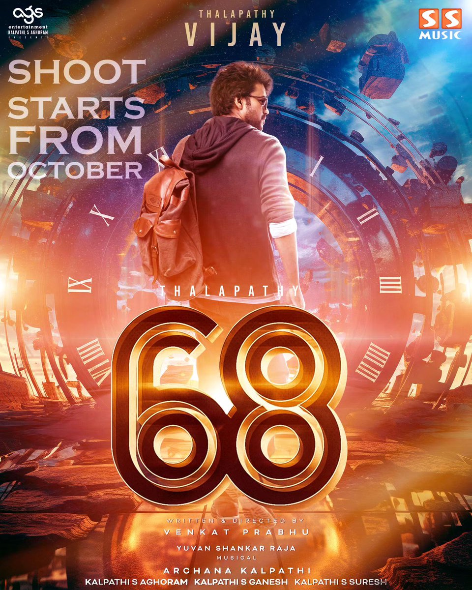 TVijay28674's tweet image. #Thalapathy68 Update: 
🥰🙏 Today, An Official #PoojaiHappened @ #7AM. 😲👌 #MeenakshiChowdary, #Laila, #SuhashiniManiRatnam, #Prabhudevawere Present for the #PoojaiFunction.🕺#SongShootStartz from #Oct3rd with #YoungerVijay Using #AITechnology - Choreographed by #RajuSundaram