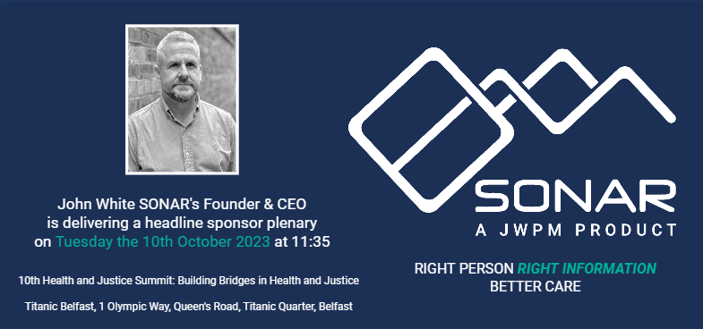 John White, SONAR's Founder &amp; CEO, will be holding a headline sponsor plenary at the 10th Health and Justice Summit on the 10th of October at 11:35am!

Titanic Belfast, 1 Olympic Way, Queen's Road, Titanic Quarter, Belfast BT3 9EP

<a href="/Convenzis_Group/">Convenzis</a>