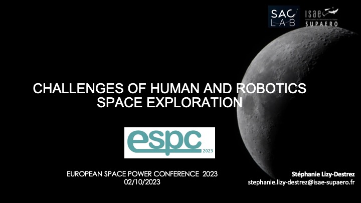 Presenting at #ESCPC2023 at Eche (Spain 🇪🇸 ), organized by <a href="/esa/">European Space Agency</a>. The topic of my talk: "CHALLENGES OF HUMAN 👩‍🚀🧑‍🚀AND ROBOTICS 🤖 SPACE EXPLORATION"