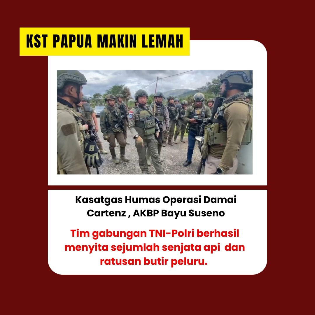LuckyPaddyTips's tweet photo. Aparat keamanan terus memburu anggota KST Papua untuk mewujudkan stabilitas keamanan di wilayah Papua #KelompokSeparatisPapua #KSTPapua #KSTPembuatOnar #PapuaIndonesia #PapuaNKRI https://t.co/73gih9lwZ7