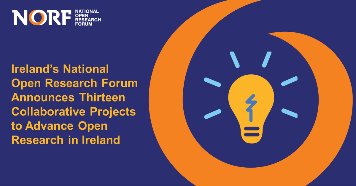 📢We are delighted to bring you the details of 13 new highly collaborative projects awarded funding by the <a href="/hea_irl/">HEA</a> funded NORF Open Research Fund 2023.  Read more: norf.ie/norf-announces…
#OpenScience
#OpenResearchIE