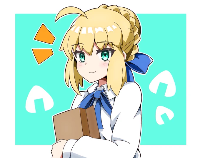 #FGO 食欲の秋って事で昔に描いたアルトリアを載せておきますわね 