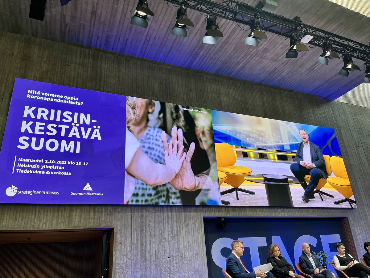 Harri Jalonen (@jalonen) on Twitter photo Tiedekulman stagella <a href="/WELGO_fi/">WELGO Research</a>:n @vpsorsa & <a href="/liina_kaisa/">Liina-Kaisa Tynkkynen</a>. <a href="/Akatemia_STN/">Strateginen tutkimus</a> #pandemics #strateginentutkimus Tiedekulman stagella <a href="/WELGO_fi/">WELGO Research</a>:n @vpsorsa & <a href="/liina_kaisa/">Liina-Kaisa Tynkkynen</a>. <a href="/Akatemia_STN/">Strateginen tutkimus</a> #pandemics #strateginentutkimus