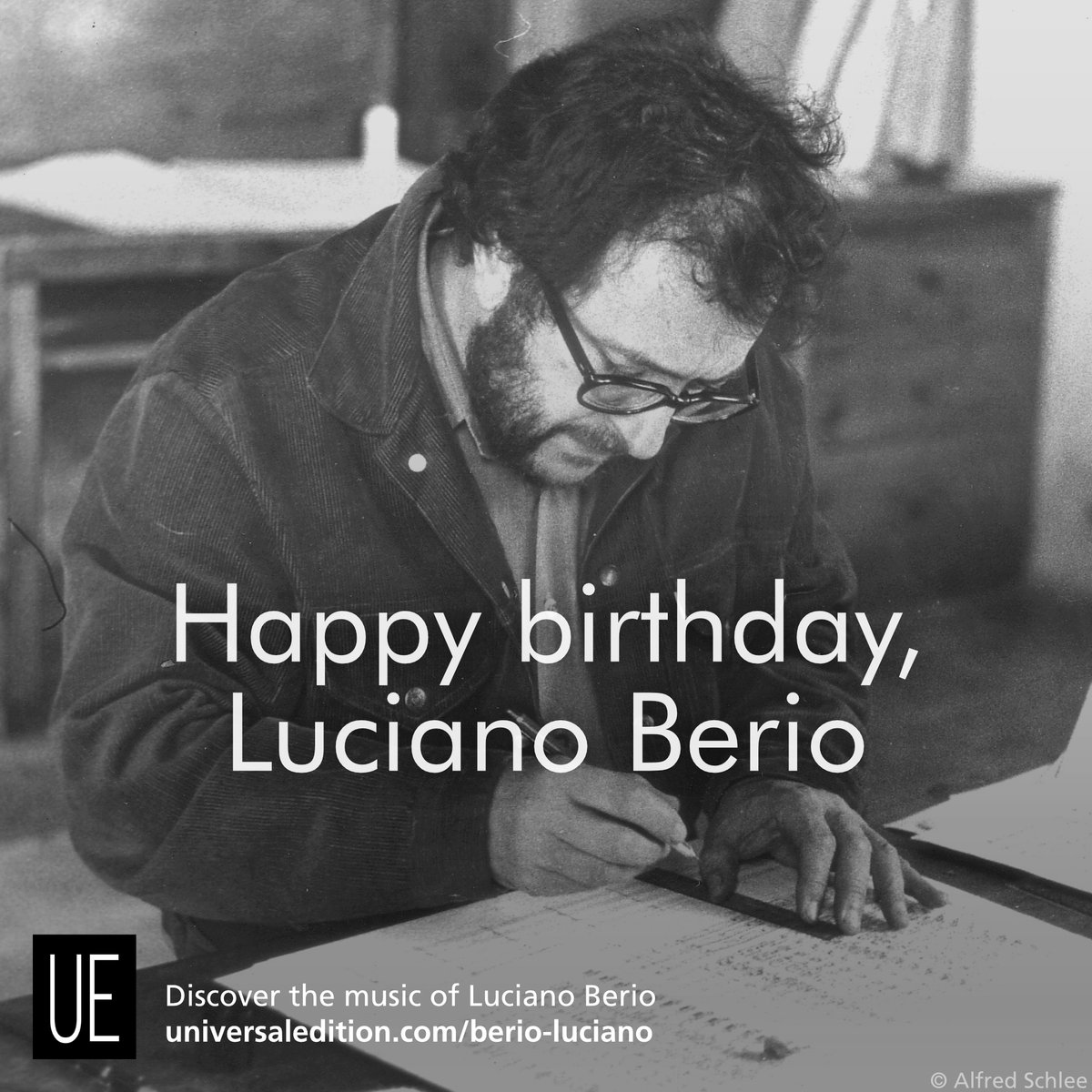 Luciano Berio’s biography begins like the story of many Italian (and German, and French…) composers of the past: his ancestors were all musicians ever since the 18th century. Find out more about him: universaledition.com/luciano-berio-…