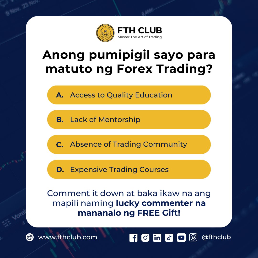 fth_club's tweet image. 📚 Struggling to learn Forex trading? Help us understand your challenges.

Drop your comments below, and you might just become our lucky winner of an exciting free gift! 🎁

#ForexLearning #fthclub