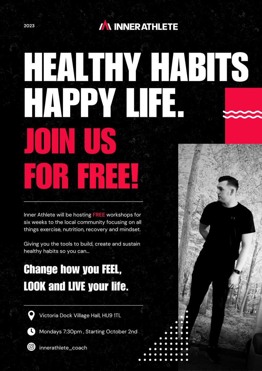 JDstrengthcon's tweet photo. Tonight 7:30PM ⏰

Come down say hello and make a step towards becoming fitter and healthier 💪🏻

All welcome 🙌🏻

#innerathlete #community #wellbeing #health #fitness #wellbeingworkshop https://t.co/1fzoEjSmSH
