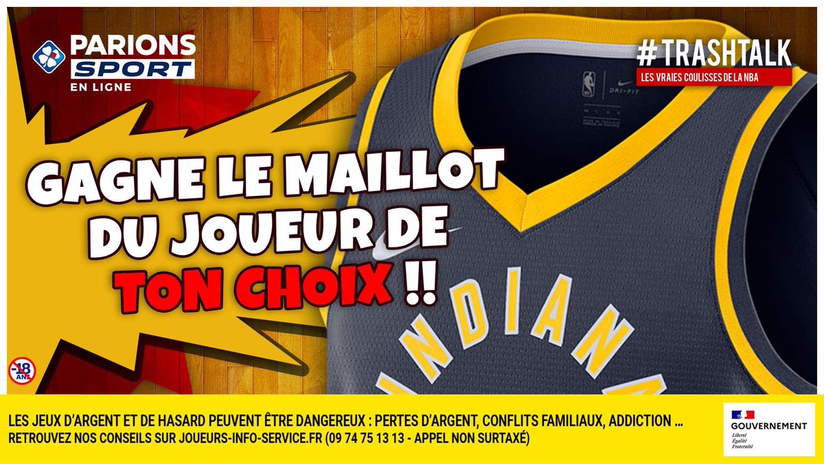 🎁 JEU-CONCOURS !! 🎁 

Pour les #30PREVIEWSEN30JOURS, TrashTalk et ParionsSport te font gagner 1 maillot par jour !! 😱

🚨 GAGNE LE MAILLOT DU JOUEUR DE TON CHOIX DES PACERS !! 🚨

Pour participer :

1⃣ RT CE TWEET 
2⃣ FOLLOW @TRASHTALK_FR ET @PARIONSSPORT

(TAS LE 9/10) 🔞