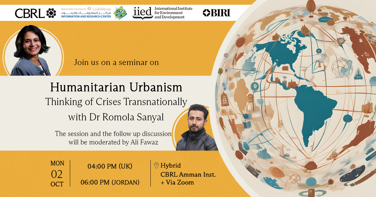 IIED (@IIED) on Twitter photo 2023-10-02 10:27:23 WEBINAR TODAY: Humanitarian urbanism: thinking of crises transnationally --> cbrl.ac.uk/event/humanita… This discussion hosted by @CBRL_news is part of a series of seminars in the 'Data Justice for Refugees' project, led by IIED in collaboration with @IRC_KHF. Register now! WEBINAR TODAY: Humanitarian urbanism: thinking of crises transnationally --> cbrl.ac.uk/event/humanita… This discussion hosted by @CBRL_news is part of a series of seminars in the 'Data Justice for Refugees' project, led by IIED in collaboration with @IRC_KHF. Register now!