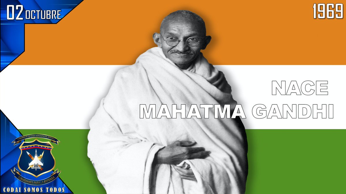 CODAI_FANB's tweet photo. 🗓#20ct|| Rindiendo homenaje a los grandes hombres y mujeres que dejaron huellas en el mundo, @CODAI_FANB rememora los 154 años del natalicio de Mahatma Gandhi, cuyo temple y determinación pacifista hicieron derrumbar las barreras de la opresión del Imperio Británico. #FANB https://t.co/gm2qcxEl5t