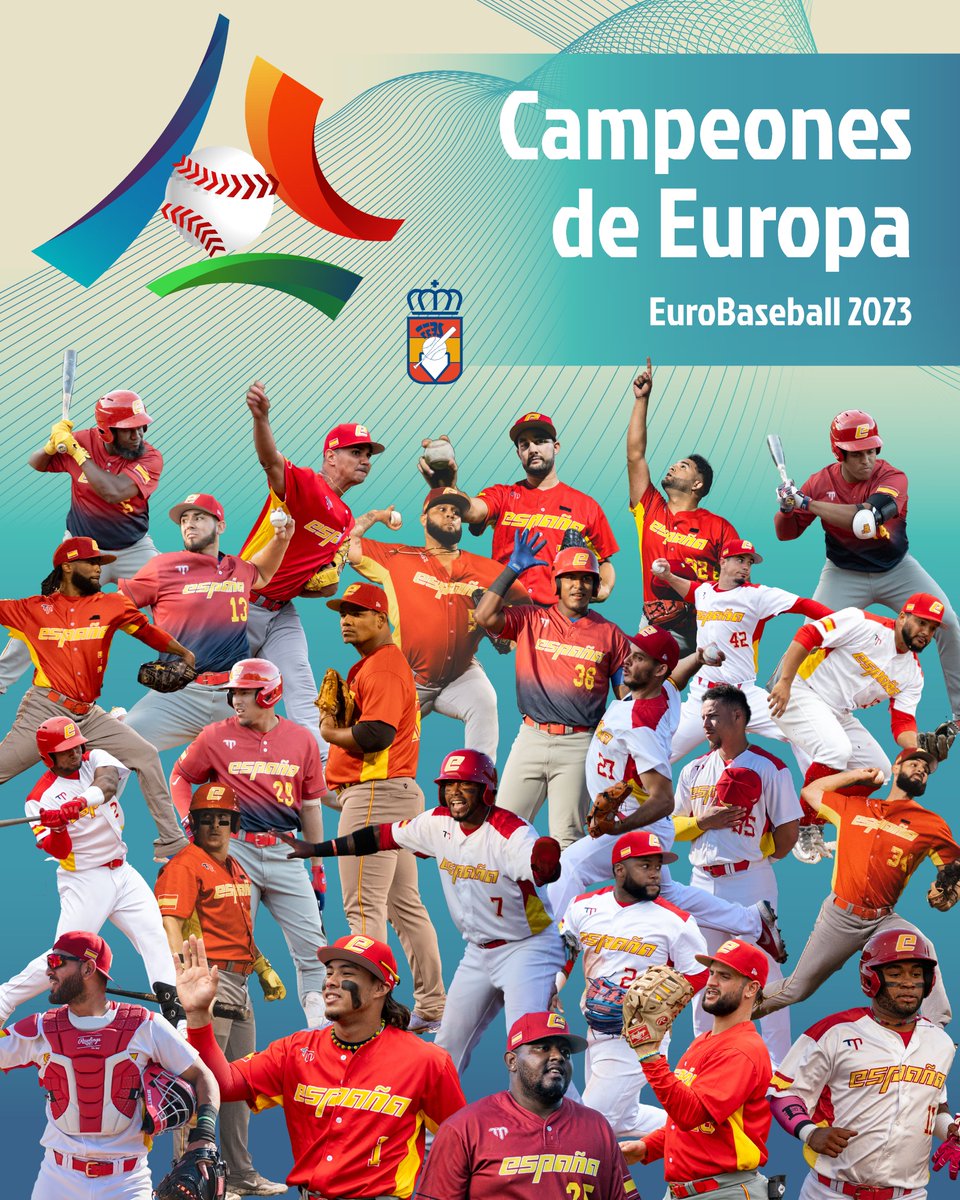 Una copa para la historia. #España vuelve a la cima del #béisbol europeo 68 años después de su primera y, hasta ayer, última Copa de #Europa 🏆

Ayer en #Brno, nuestra selección volvió a tocar el cielo colgándose el oro en el #EuroBaseball 👏🏻⚾

Felicidades a jugadores y staff 🥇