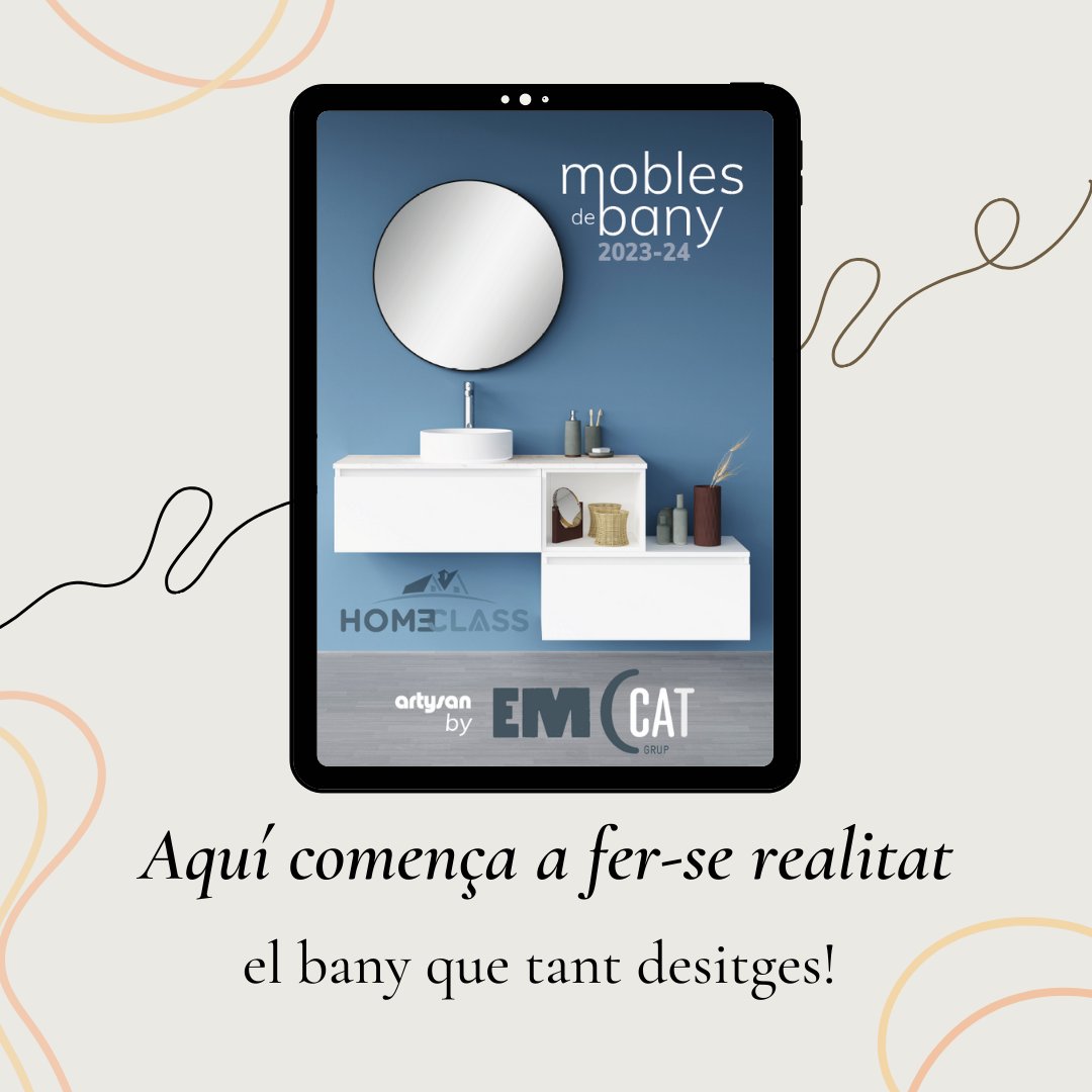 EmccatGrup's tweet photo. ✨🤔𝐕𝐨𝐥𝐬 𝐮𝐧 #𝐛𝐚𝐧𝐲 𝐚 𝐦𝐢𝐝𝐚? #Descobreix l'àmplia varietat en #𝐦𝐨𝐛𝐥𝐞𝐬 𝐝𝐞 #𝐛𝐚𝐧𝐲 que t'oferim al nostre catàleg 2023 EMCCAT by Artysan.
↪ 𝕃𝕚𝕟𝕜 : https://t.co/xfIyc1CHd3 https://t.co/x6mIZwVnAC