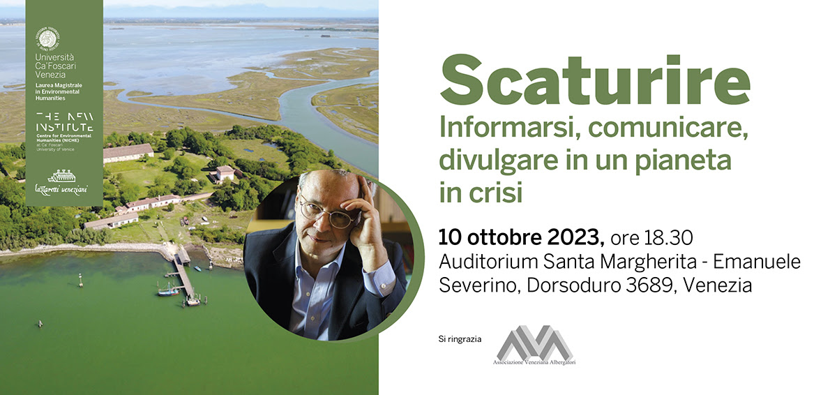 Enrico Mentana sarà a Ca' Foscari per l’incontro “Scaturire. Informarsi, comunicare, divulgare in un pianeta in crisi”. Dialogherà con Giorgia Fazzini e Shaul Bassi.

🗓️ 10 ottobre
Auditorium S. Margherita - Emanuele Severino
Ingresso solo su prenotazione unive.it/data/agenda/1/…