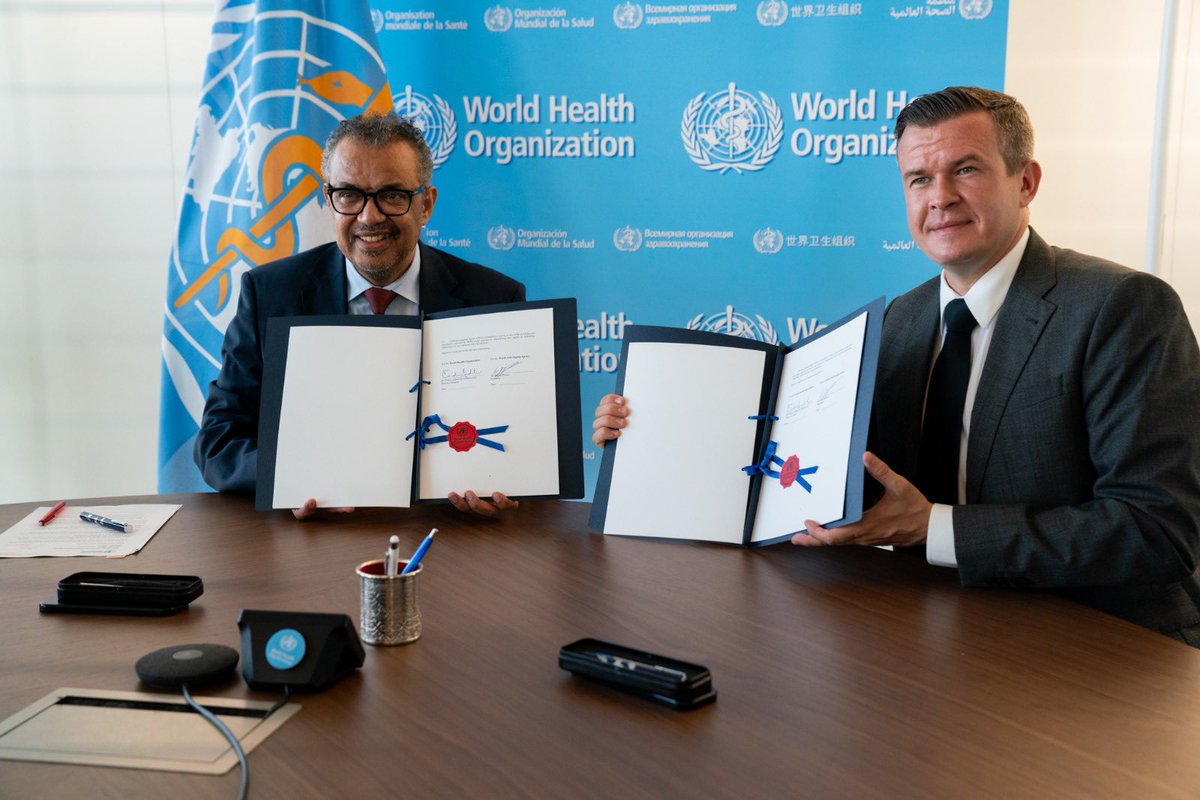 Pleased to forge a strategic partnership with @WitoldBanka to promote #Sport4Health. Our new collaboration will not only unite @WHO's and @wada_ama's strengths to help sports to play fair but also leverage the power of sports to help people lead healthy lives.