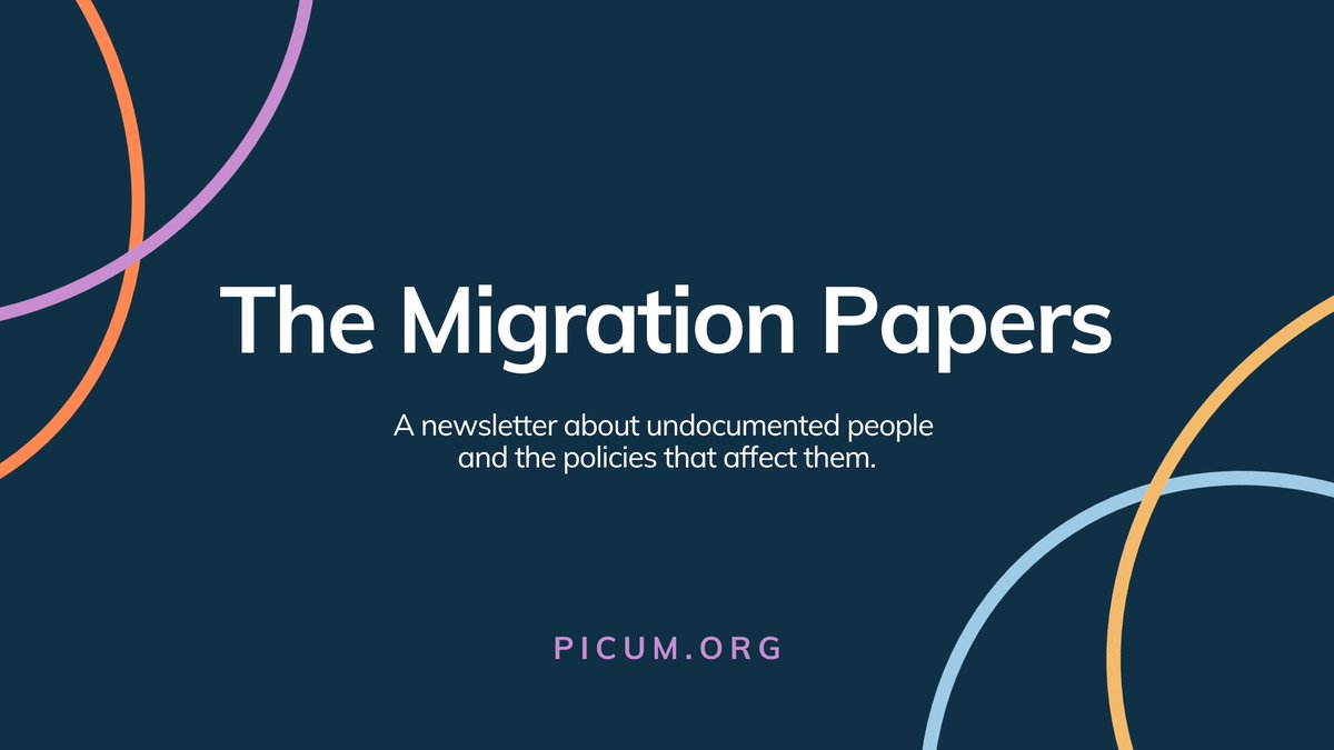 🔥 Interested in irregularised #migration, undocumented people and the policies that affect them?

We're launching today #TheMigrationPapers, our new monthly newsletter!
💌 Subscribe picum.org/newsletters/
📚 Read more in 🧵