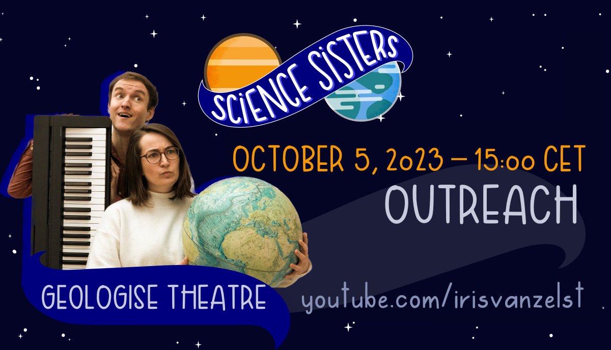 iris_van_zelst's tweet photo. This week I have two #ScienceSisters as my guests! Join me on Thursday to learn about outreach and see me fangirling over the amazing duo that is @wearegeologise 😍🎶
👉🏻https://t.co/8BSOtAmk4r https://t.co/lxUJm2ogPk