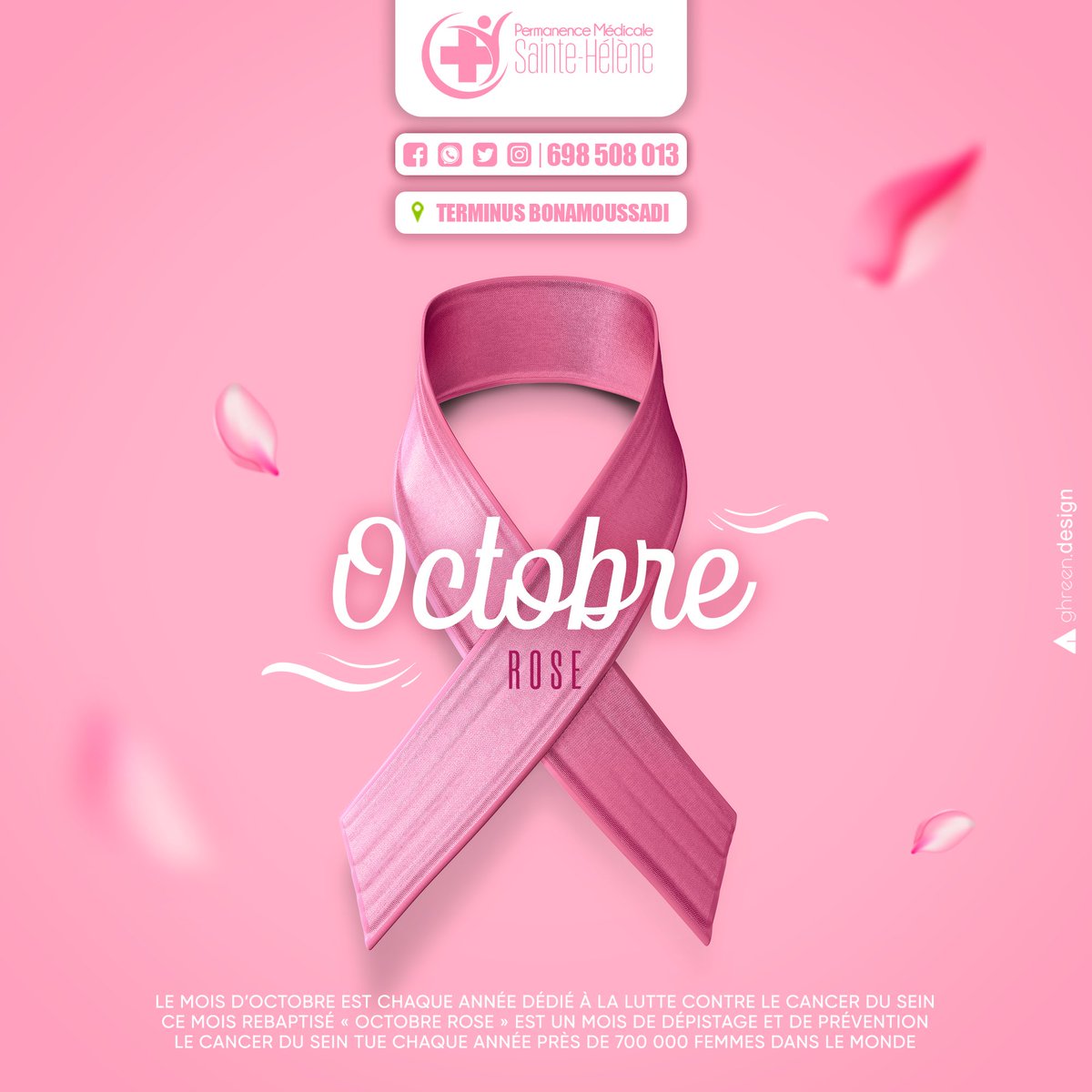 SvinteHelene's tweet photo. Ce mois d'octobre faites-vous dépister du cancer du sein ! Cette maladie cause 700 000 décès chaque année dans le monde ! La clé de la guérison est le dépistage précoce !

#OctobreRose #Cancer #Sein #Depistage https://t.co/VzoFSicsc3