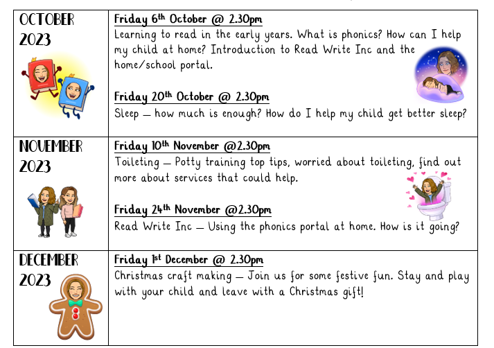 WGPS_2030's tweet photo. AUTUMN TERM WORKSHOPS FOR FOUNDATION STAGE FAMILIES. Seesaw message Miss Upton or Miss Watson to book your place! https://t.co/CUAhjAH4uN