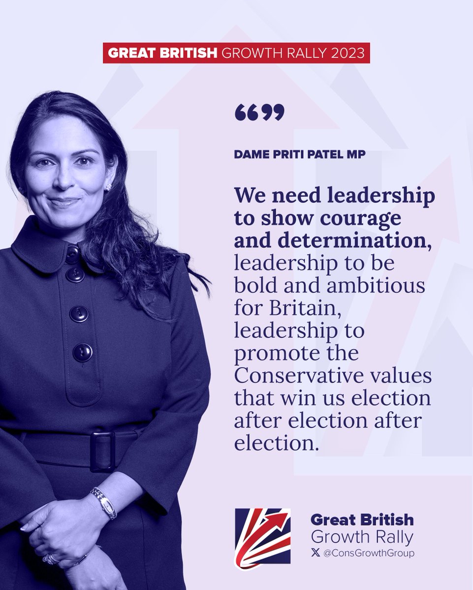 ConsGrowthGroup's tweet image. Let's go into the next election with a platform that is proudly conservative #MBGA

💬 @pritipatel